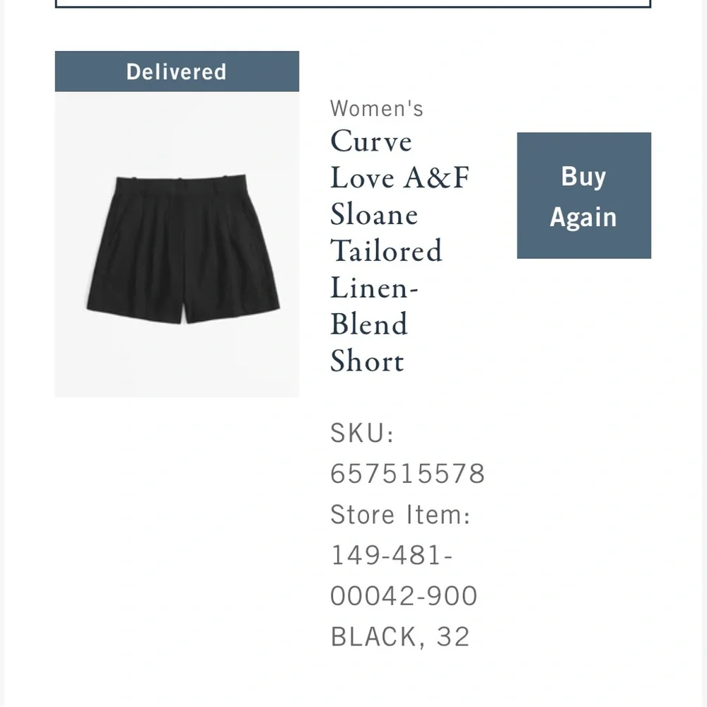 Abercrombie & Fitch Black High-Waist Pleated Women's Shorts